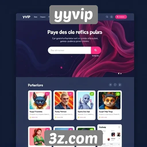 Interface do usuário do site yyvip